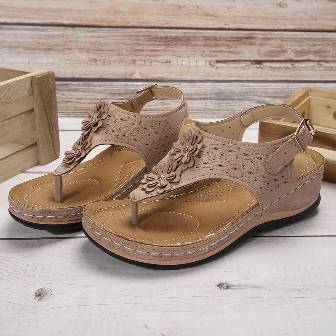 Angelie | Orthopedische sandalen met bloemen