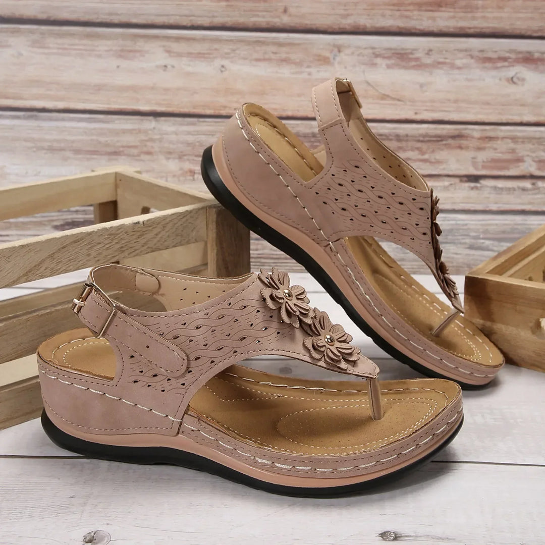 Angelie | Orthopedische sandalen met bloemen