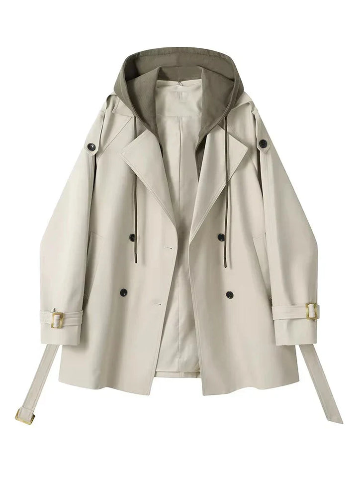 Richelle | Trenchcoat met capuchon