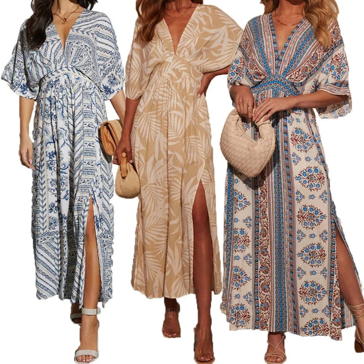 Lotta | Luchtige maxi-jurk met elegante split