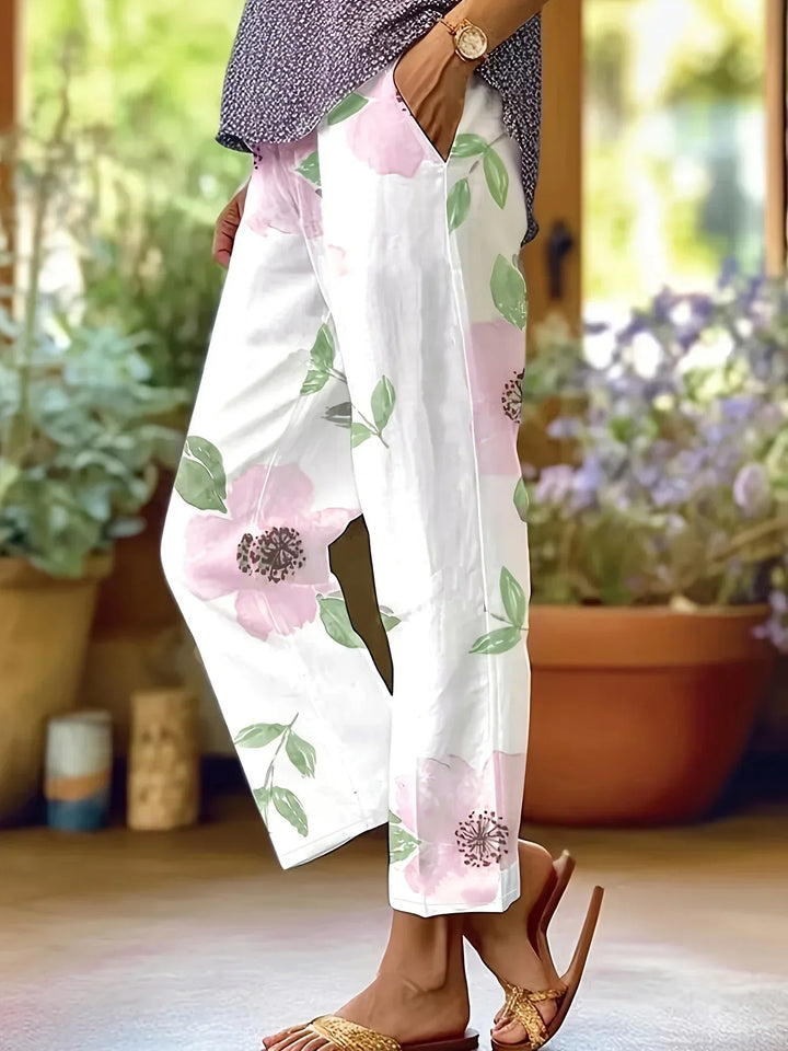 Sandy | Elegante Plus-Size Broek met Bloemenprint