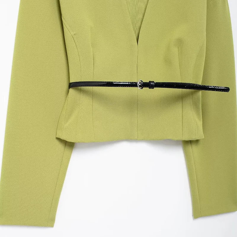 Sharon | Elegante korte blazer met riem