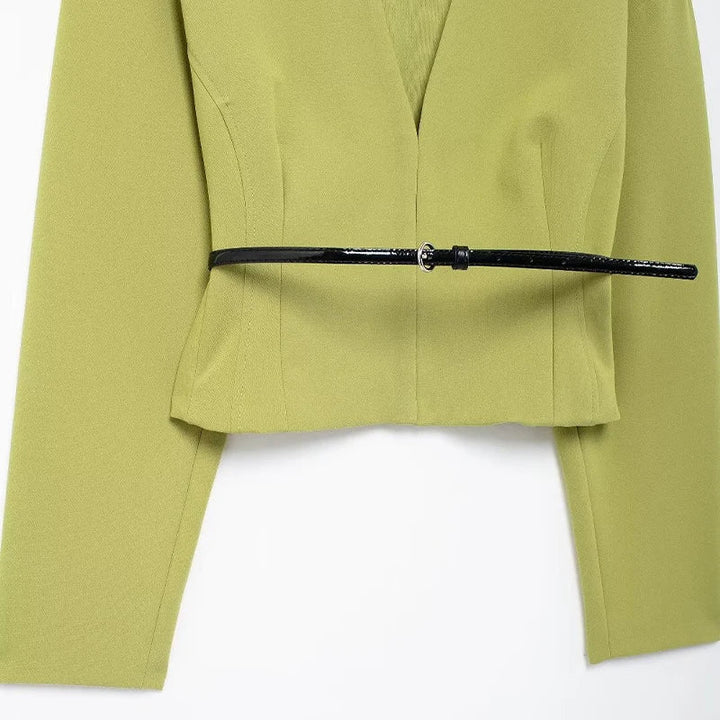 Sharon | Elegante korte blazer met riem