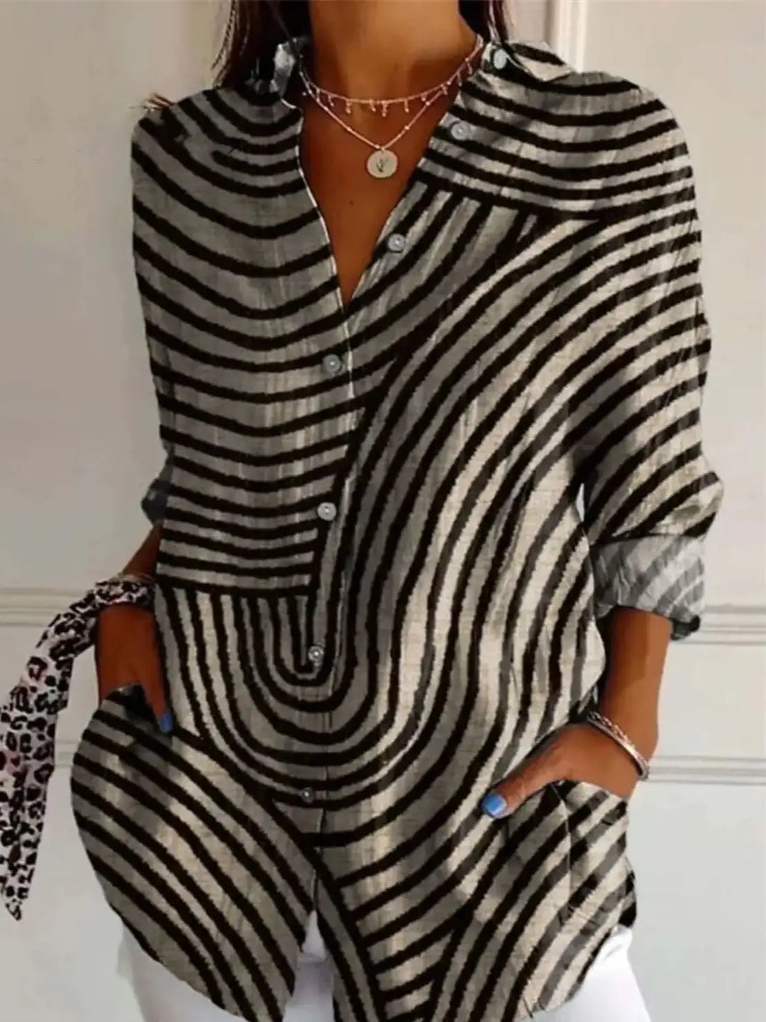 Kamila | Chique gestreepte blouse