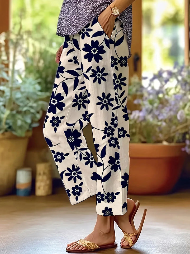 Lavina | Losse broek met stijlvolle bloemenprint