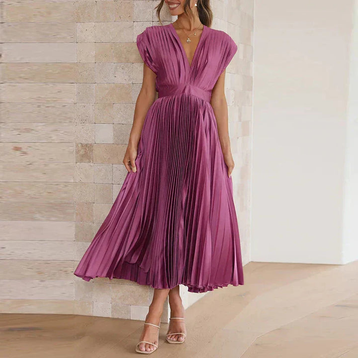 Geneva | Elegant geplooide maxi-jurk