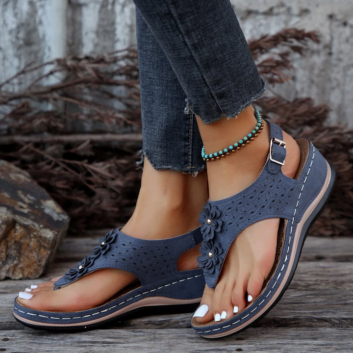 Angelie | Orthopedische sandalen met bloemen