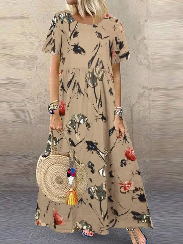 Sienna | Chique maxi-jurk met bloemenprint