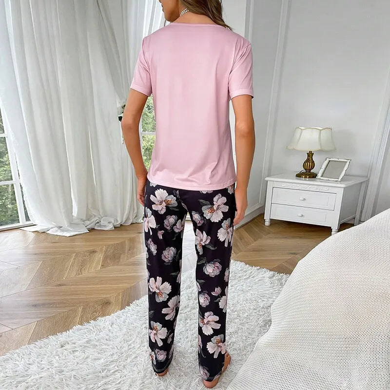 Lina | Zachte pyjama set met bloemenprint