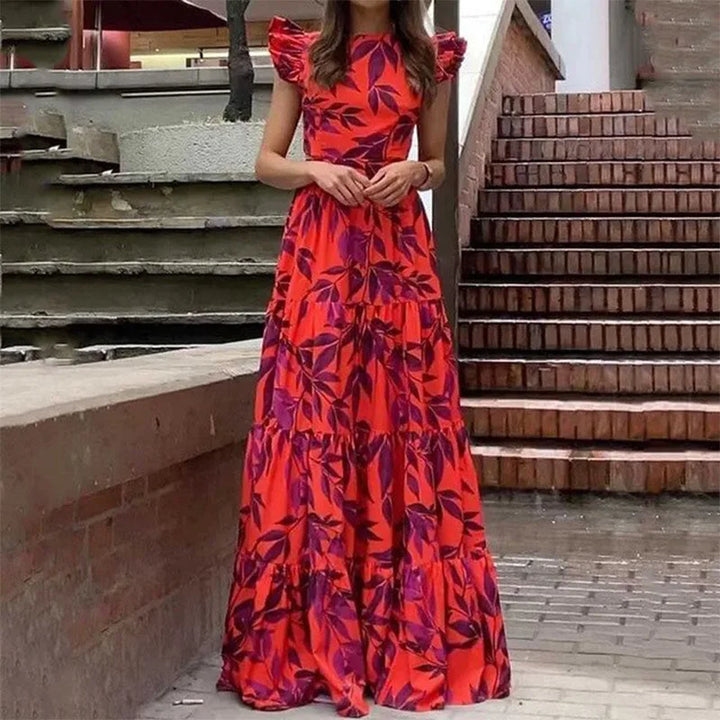 Valerie | Elegante maxi-jurk met tropische print
