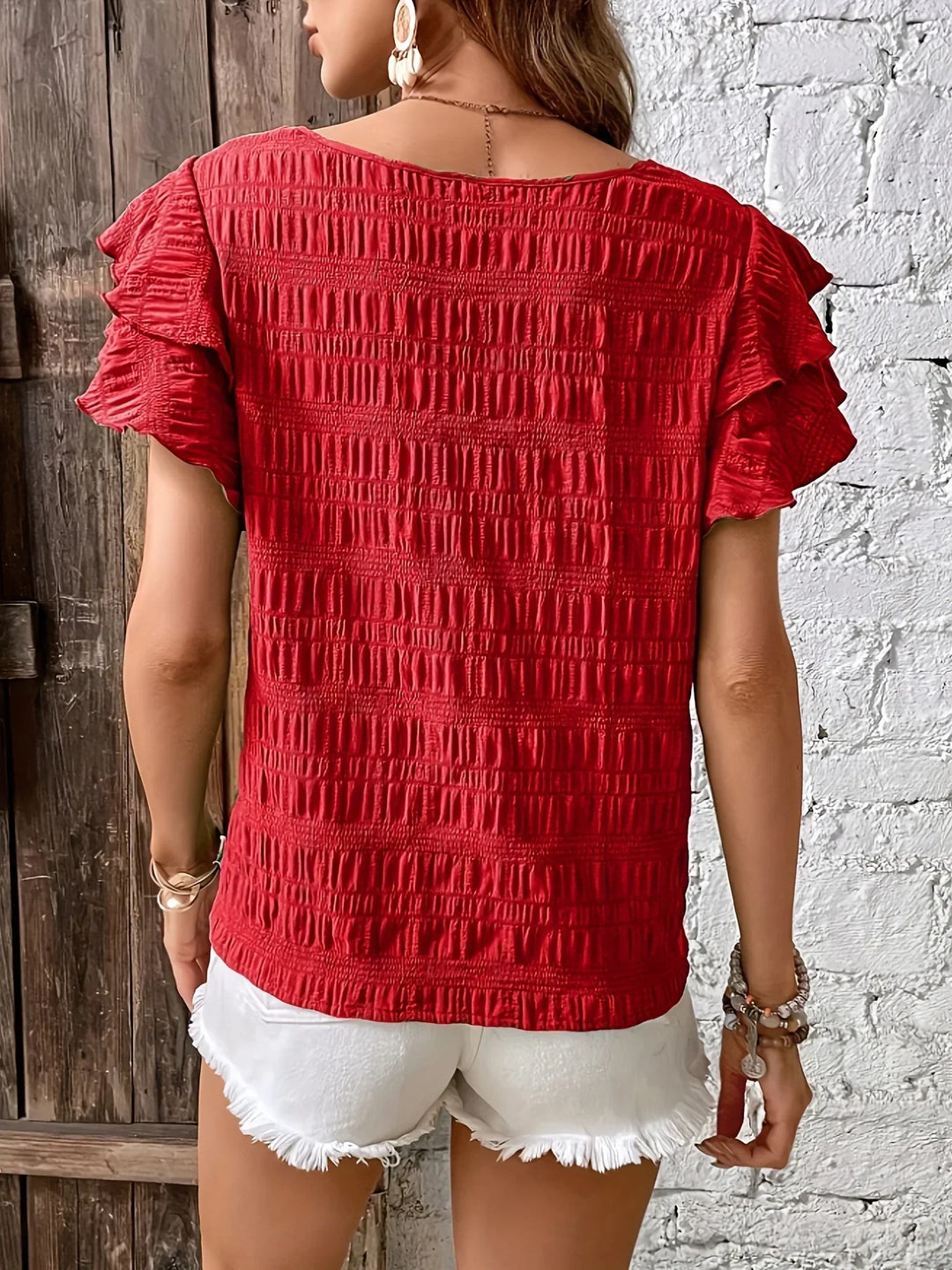 Charmaine | Luchtige blouse met speelse ruches