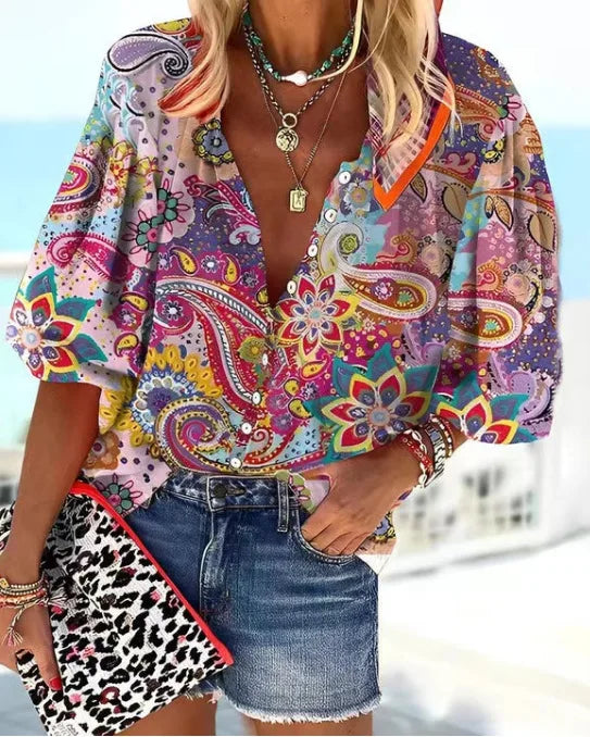 Carly | Luchtige elegante boho blouse