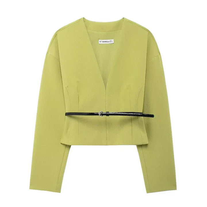 Sharon | Elegante korte blazer met riem