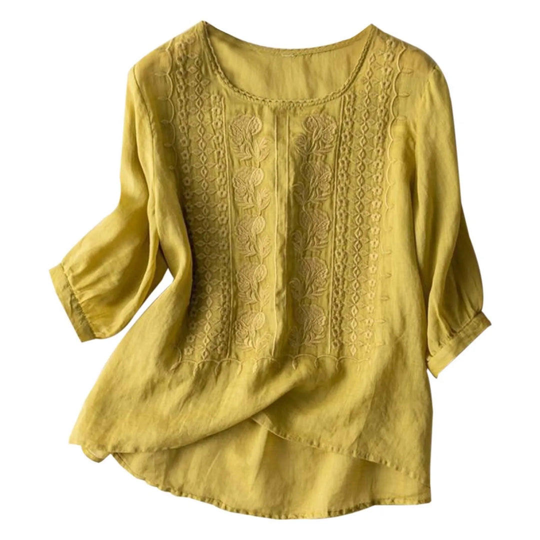 Noor | Chique blouse met linnen