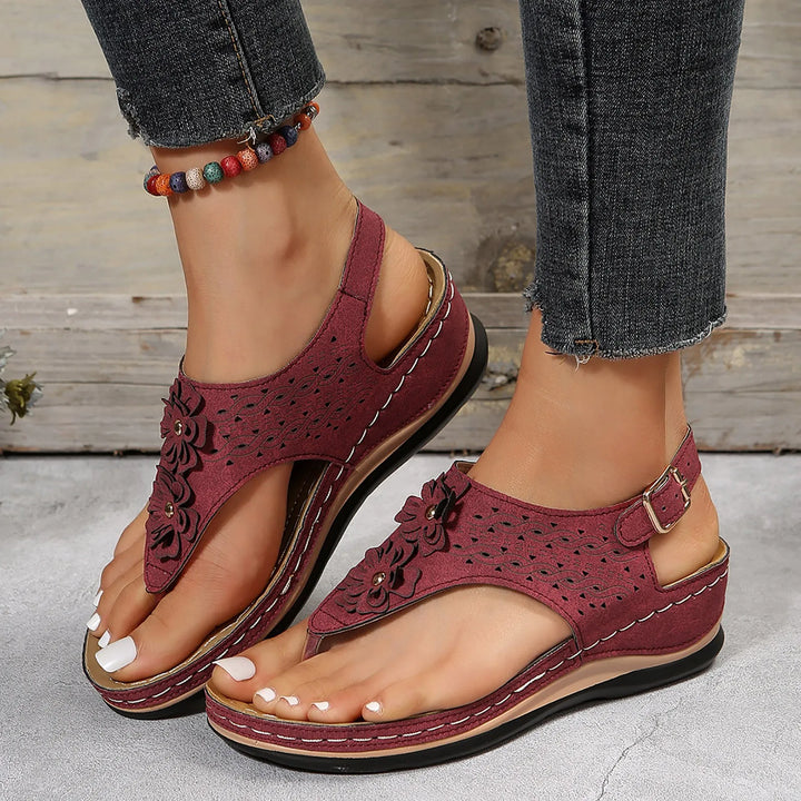 Angelie | Orthopedische sandalen met bloemen