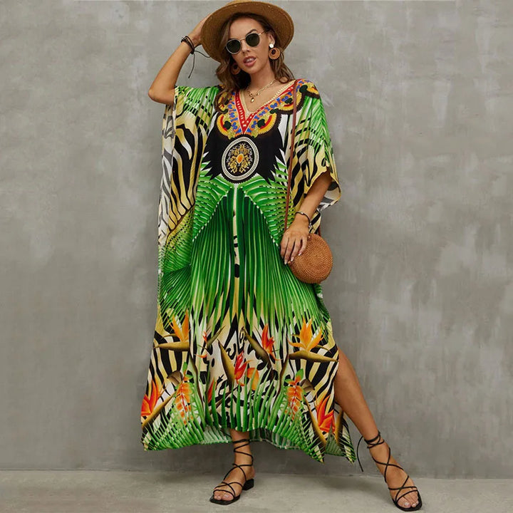 Fiora | Kleurrijke maxi-jurk