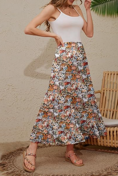 Anka | Kleurrijke maxi-rok