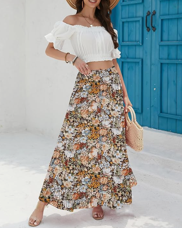 Anka | Kleurrijke maxi-rok