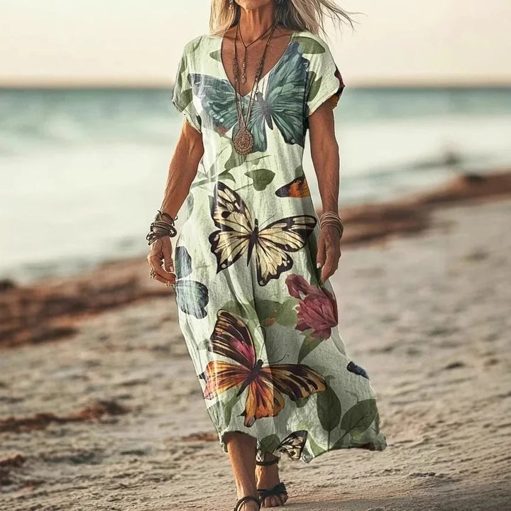 Michelle | Kleurrijke maxi jurk