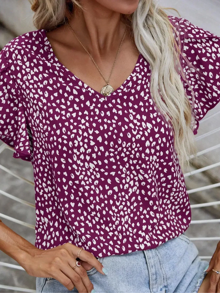 Cassidy | Chique blouse met abstracte print