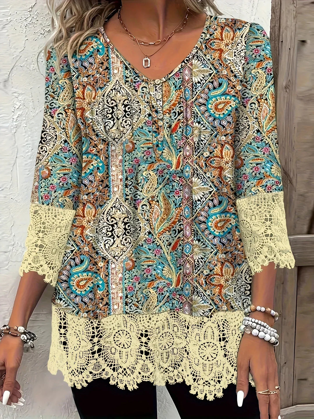 Doris | Elegante blouse met luxe kanten details