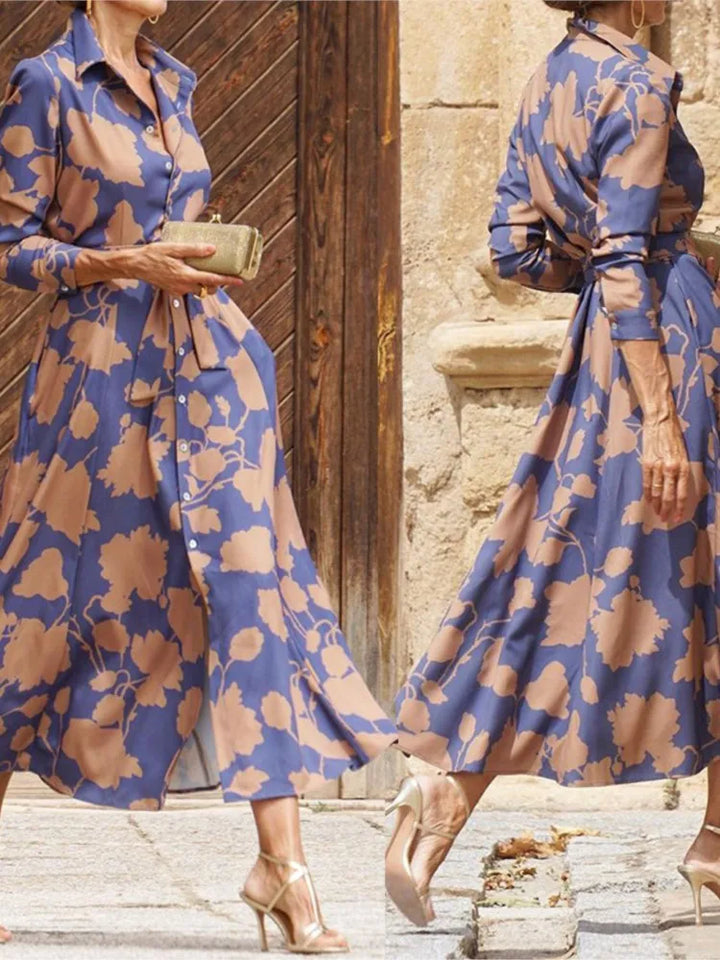 Amelie | Elegante wikkeljurk met bloemen