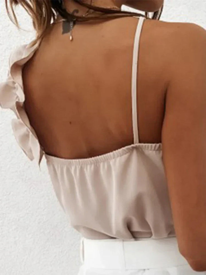 Sorelle | Elegante one-shoulder top met speelse ruches