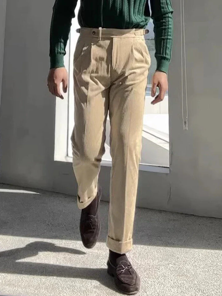 Luke | Stijlvolle corduroy herenbroek