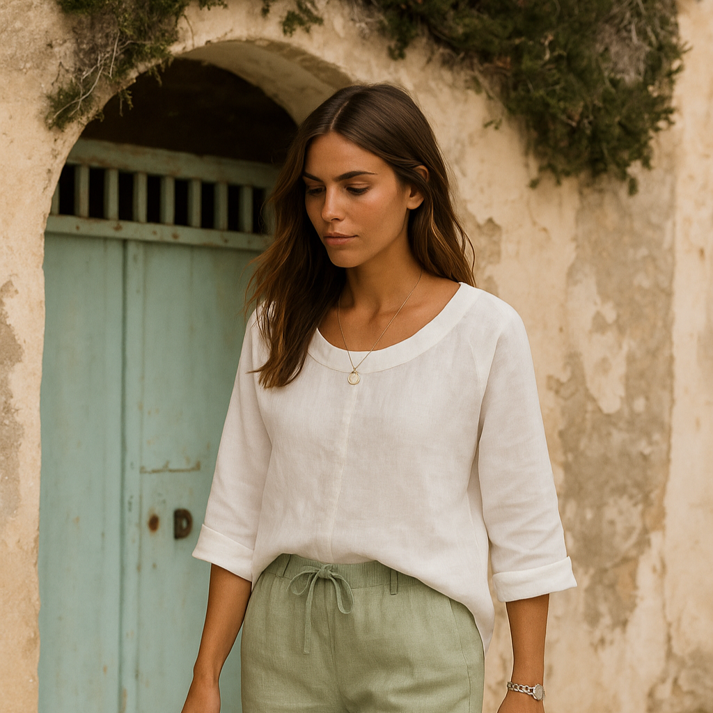 Selma | Chique blouse met linnen