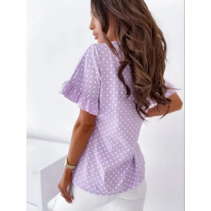 Velia | Charmante blouse met polkadotprint