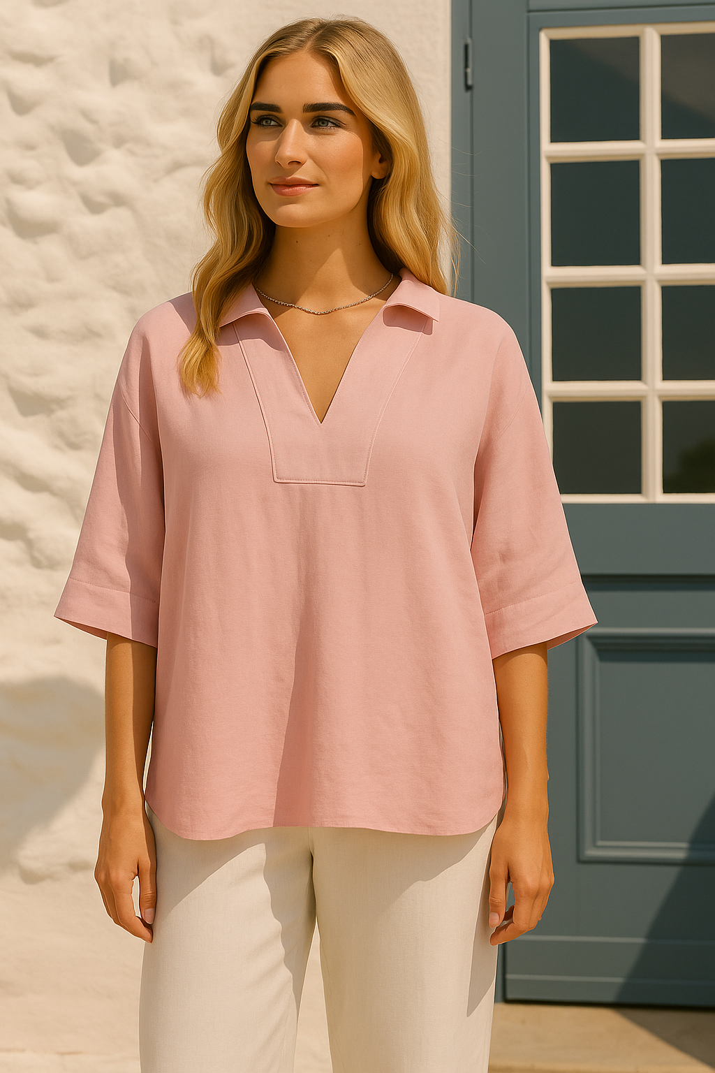 Surya | Elegante blouse met linnen
