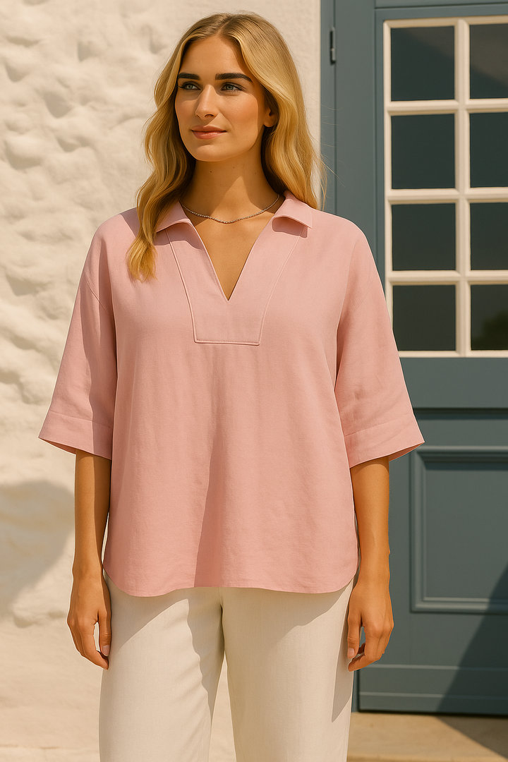 Surya | Elegante blouse met linnen