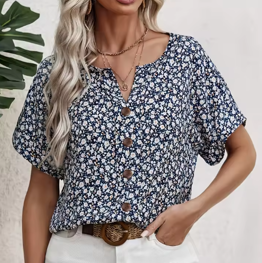 Verna | Chique blouse met bloemenprint