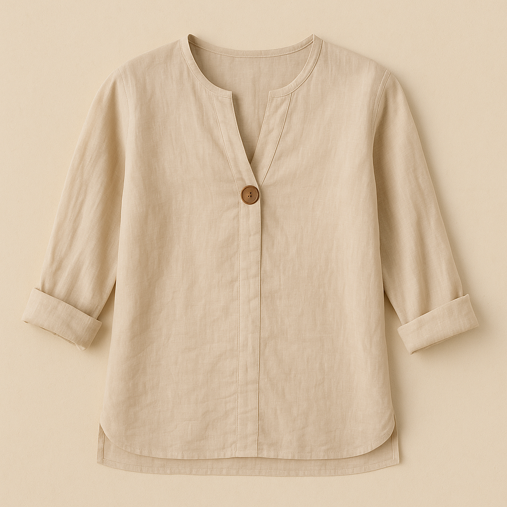 Yelena | Stijlvolle blouse met linnen