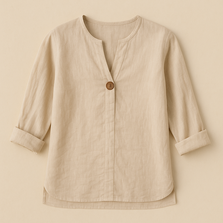 Yelena | Stijlvolle blouse met linnen