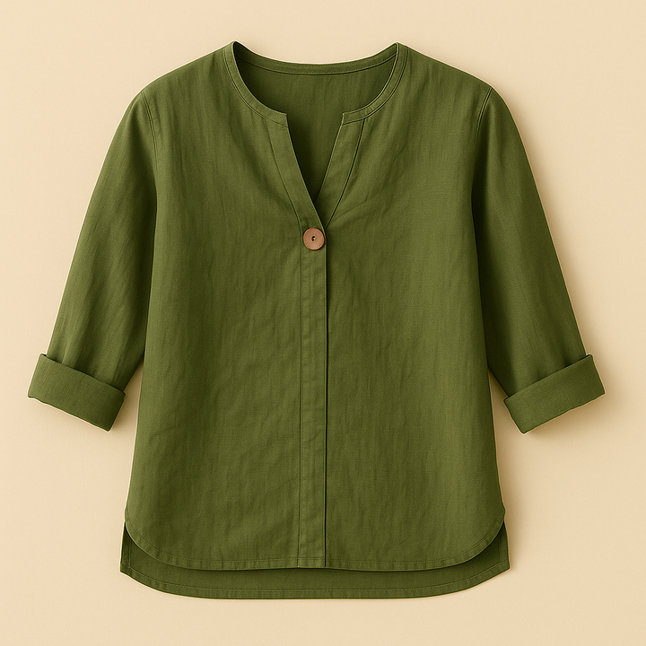 Yelena | Stijlvolle blouse met linnen