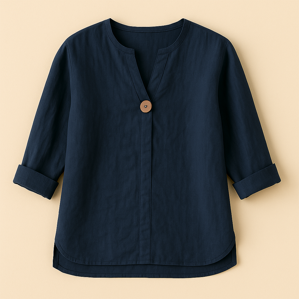 Yelena | Stijlvolle blouse met linnen