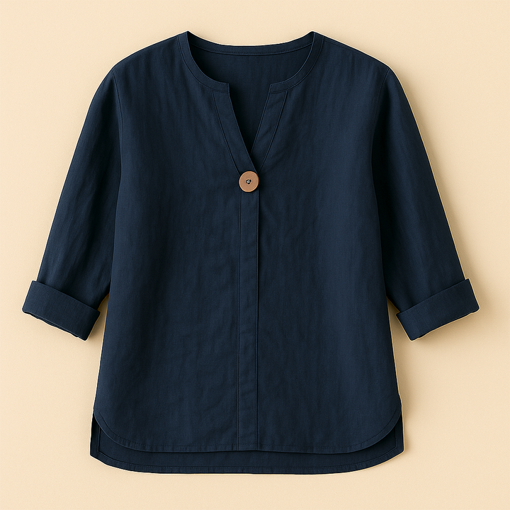 Yelena | Stijlvolle blouse met linnen