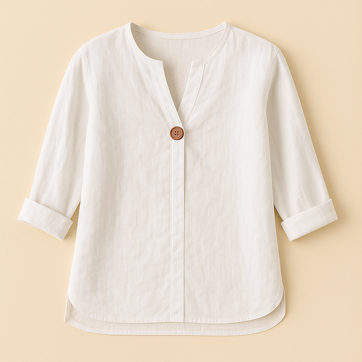 Yelena | Stijlvolle blouse met linnen