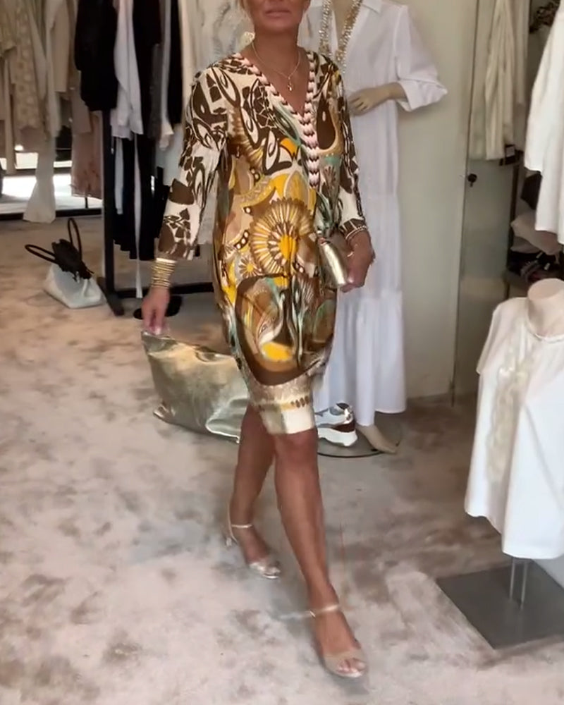 Janna | Statement jurk met retroprint