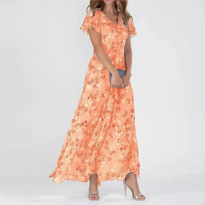 Kaitlyn | Elegante gebloemde maxi jurk