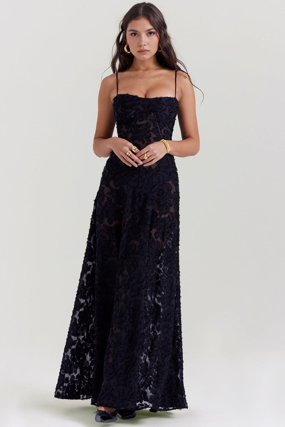 Vivienne | Elegante gebloemde maxi jurk