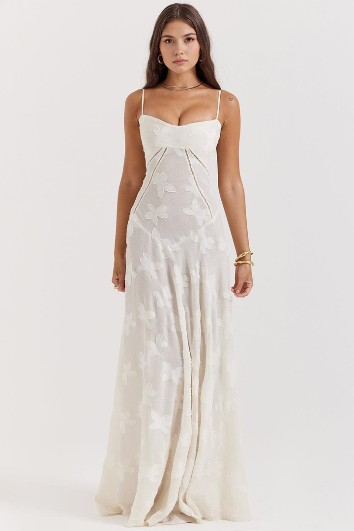 Vivienne | Elegante gebloemde maxi jurk
