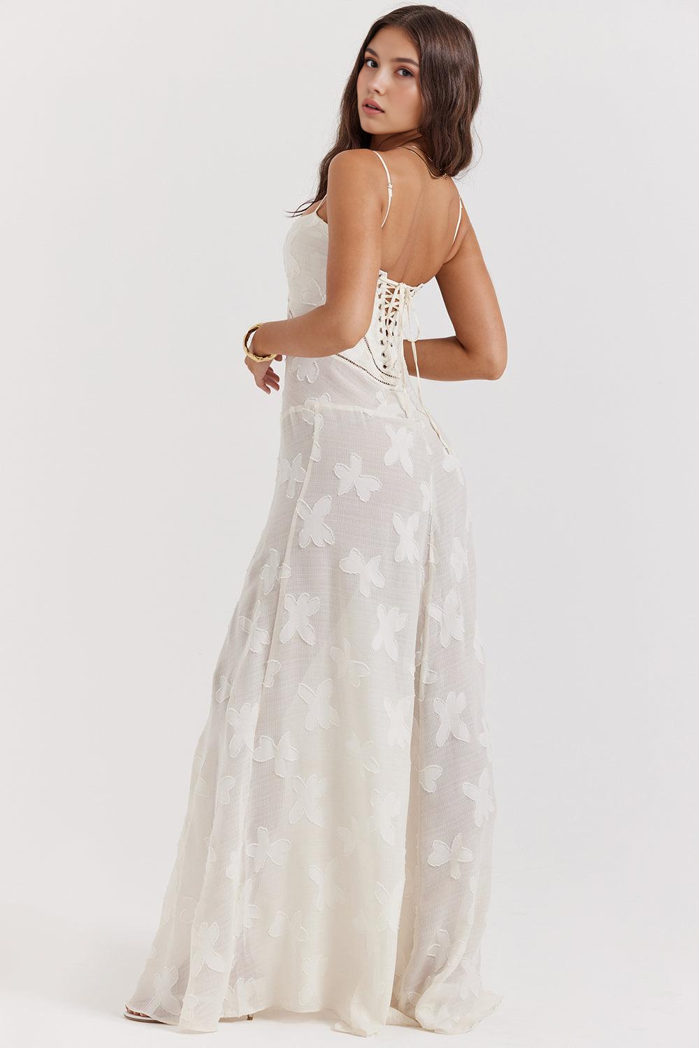 Vivienne | Elegante gebloemde maxi jurk