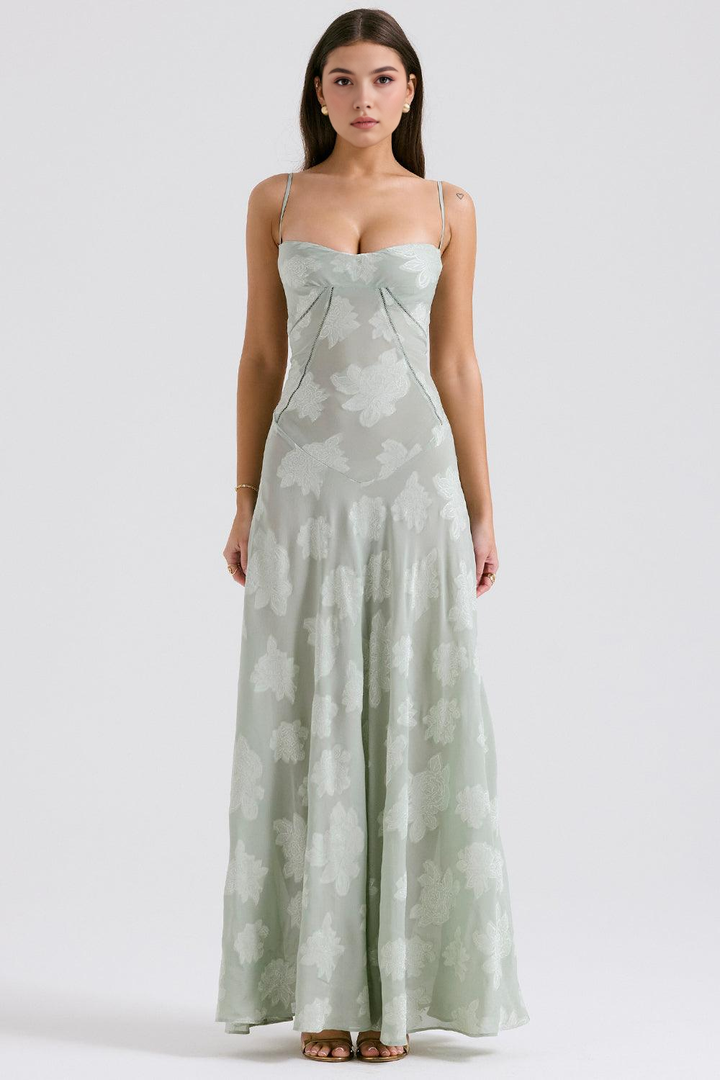 Vivienne | Elegante gebloemde maxi jurk