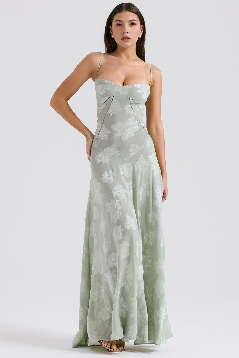 Vivienne | Elegante gebloemde maxi jurk