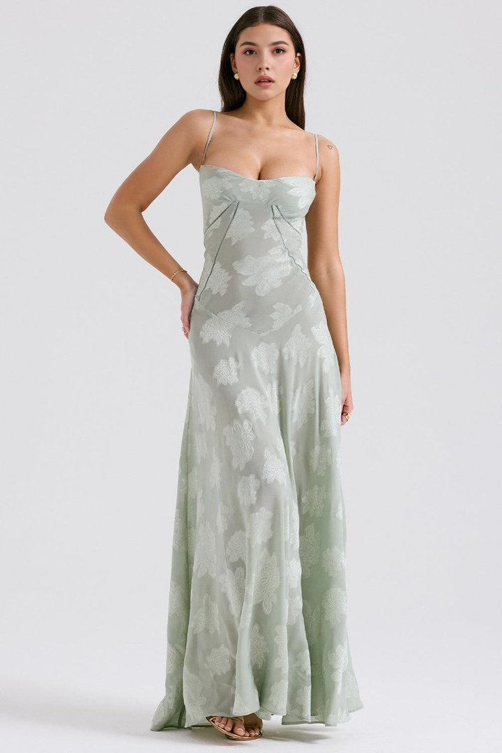 Vivienne | Elegante gebloemde maxi jurk