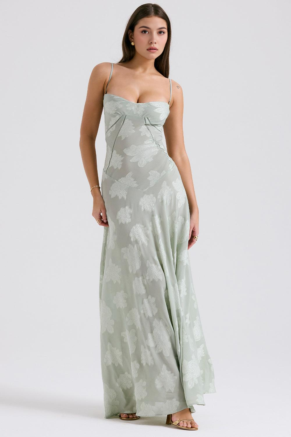 Vivienne | Elegante gebloemde maxi jurk