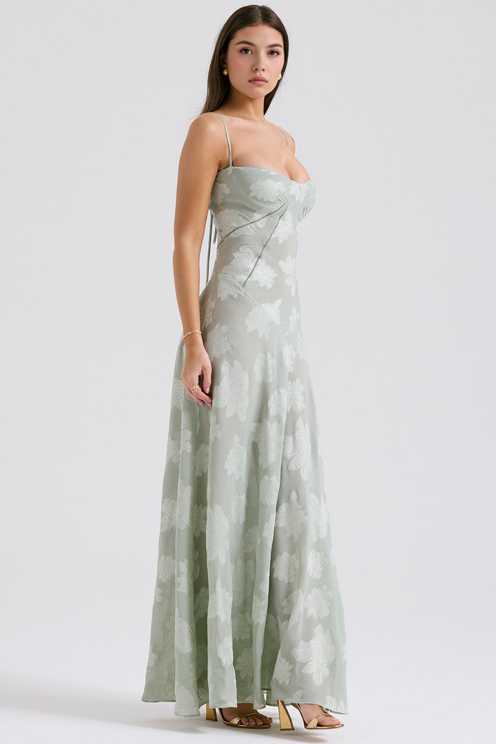 Vivienne | Elegante gebloemde maxi jurk