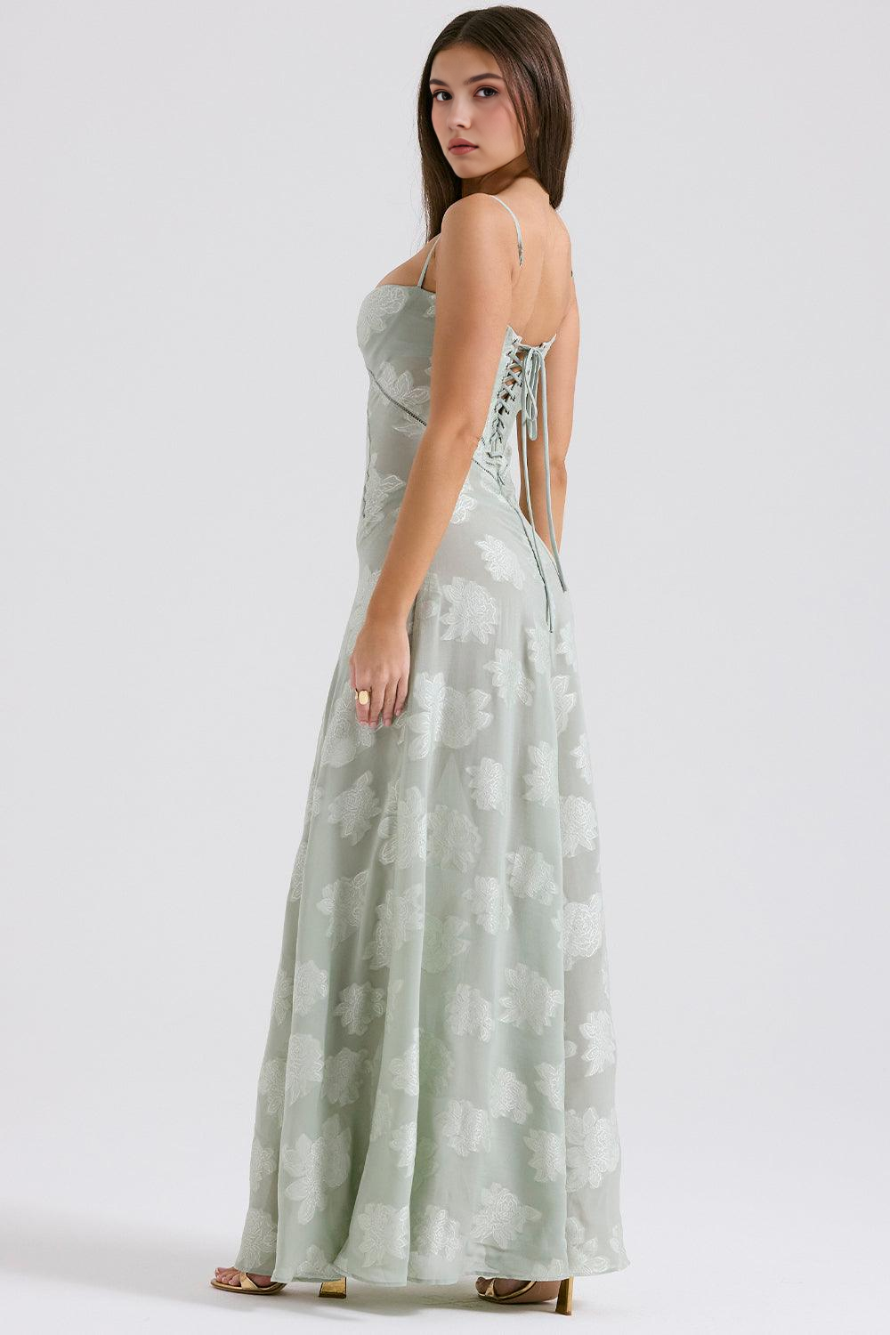 Vivienne | Elegante gebloemde maxi jurk